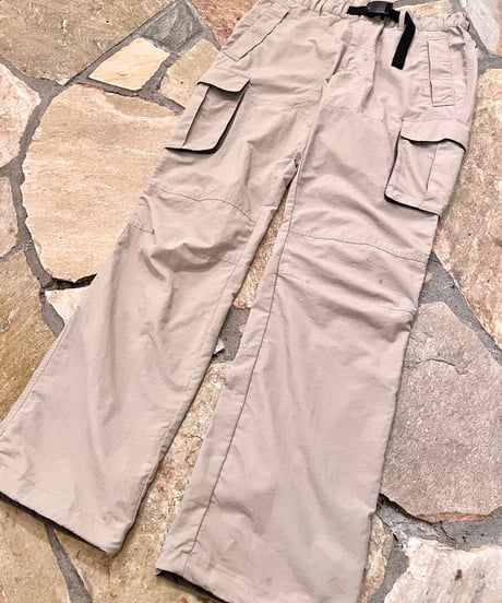 Vintage LOWE ALPINE Sand Greige Tech Design Nylon Flare Pants M