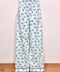Vintage Polar Bear & Dot Design Flannel Pants L