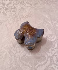 Vintage Butterfly Shape Ceramic Jewelry Case
