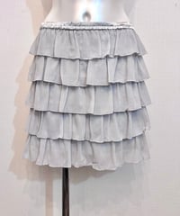 Vintage Pale Gray Ballet Frill Mini Skirt M