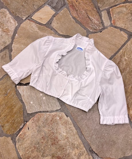 Vintage Wavy Frill Design Tyrolean Top M