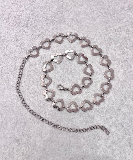 Vintage/Deadstock Heart Frame Design Chain Belt
