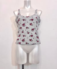 Vintage Heart Design Camisole Top L