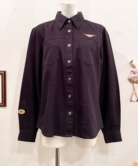 Vintage HARLEY DAVIDSON Chain Stetch Design Shirt Jacket M