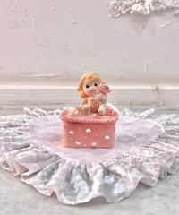 Vintage Baby Girl Ceramic Jewelry Case