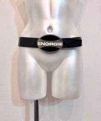 Vintage/Bootleg ENERGIE Black Leather Buckle Belt