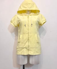 LOVE & PEACE Lemon Pile Design Zip Up Hoodie M