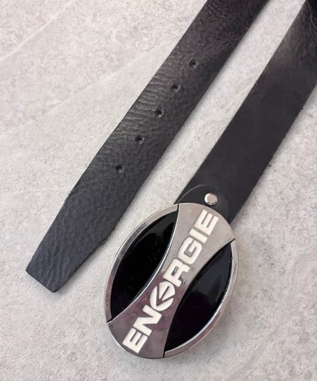 Vintage/Bootleg ENERGIE Black Leather Buckle Belt