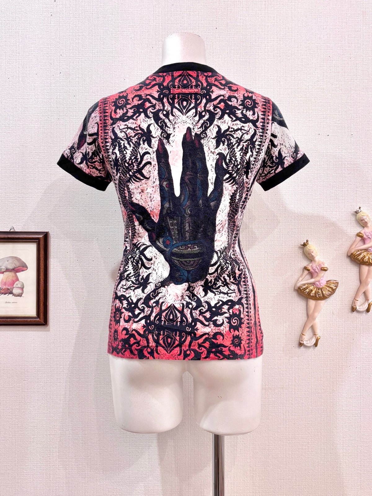 JEAN PAUL GAULTIER tシャツ 半袖 デビルハンド 総柄 L JEAN PAUL GAULTIER tシャツ 半袖 デビルハンド 総柄 L