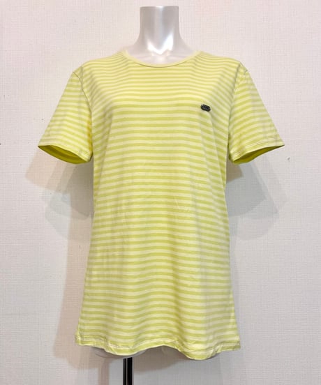 Vintage DIESEL Lemon Border Metal Plate Design T-Shirt L