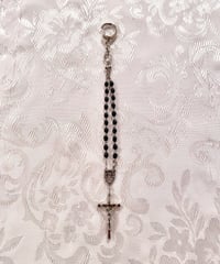 Vintage Black Rosary Keyholder