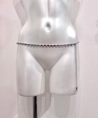 Vintage/Deadstock Pink Crystal & Heart Design Chain Belt