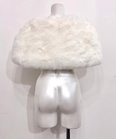 Vintage Ribbon Design Faux Fur Collar