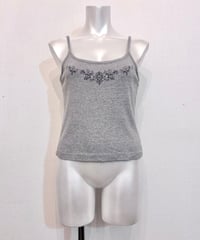 Vintage Gray & Black Tribal Print Camisole Top S