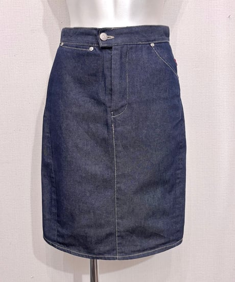 Vintage LEVI'S ENGINEERED JEANS Back Pleats Design Denim Skirt S
