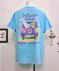 Vintage Dog & Surfboard Oversized T-Shirt L