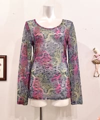 Vintage MUDD All Lace Psychedelic Design Top M