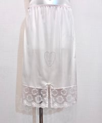 Vintage/Remake Heart Rosary Print Lace Lingerie Skirt M