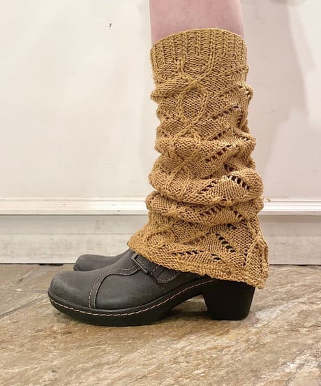 Cable Knit Tie Leg Warmers - Adorned Rebel