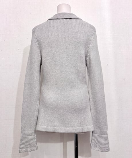 Vintage Flower Embroidery Design Knit Cardigan M