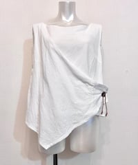 Vintage White Gauze Layered Design Top L [Mens:M]