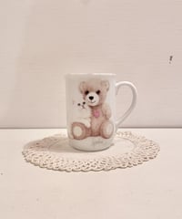 Vintage Bear & Cat Design Mug Cup