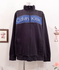 Vintage Calvin Klein Black & Blue Sweat Blouson L