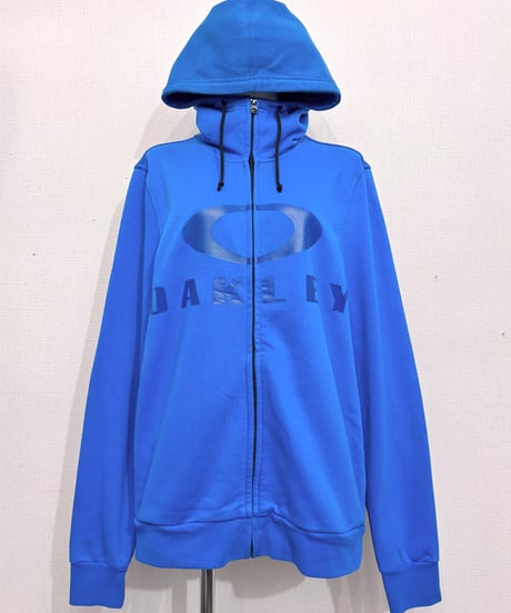 Vintage OAKLEY Stand Collar Zip Up Hoodie L