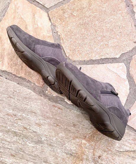 Vintage LAND'S END Charcoal Gray Suede Clog Sneaker 24.0cm