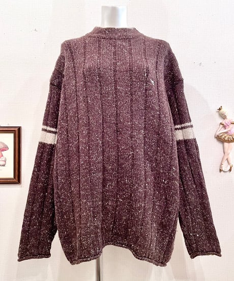 Vintage DIADORA Nep Design Knit Sweater XL