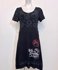 Vintage DESIGUAL Happy Quote Design Stretch One Piece M