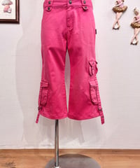 Vintage Magenta Cargo Design Cropped Pants M