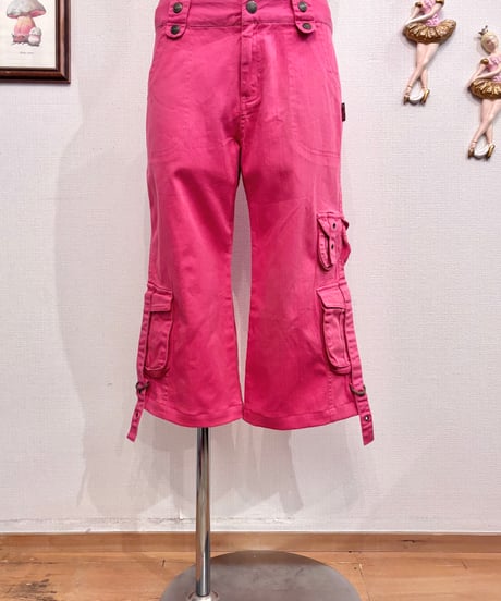 Vintage Magenta Cargo Design Cropped Pants M