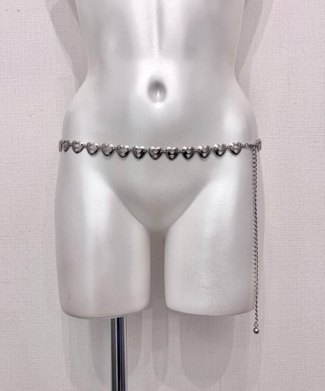 Vintage/Deadstock Double Heart Design Chain Belt