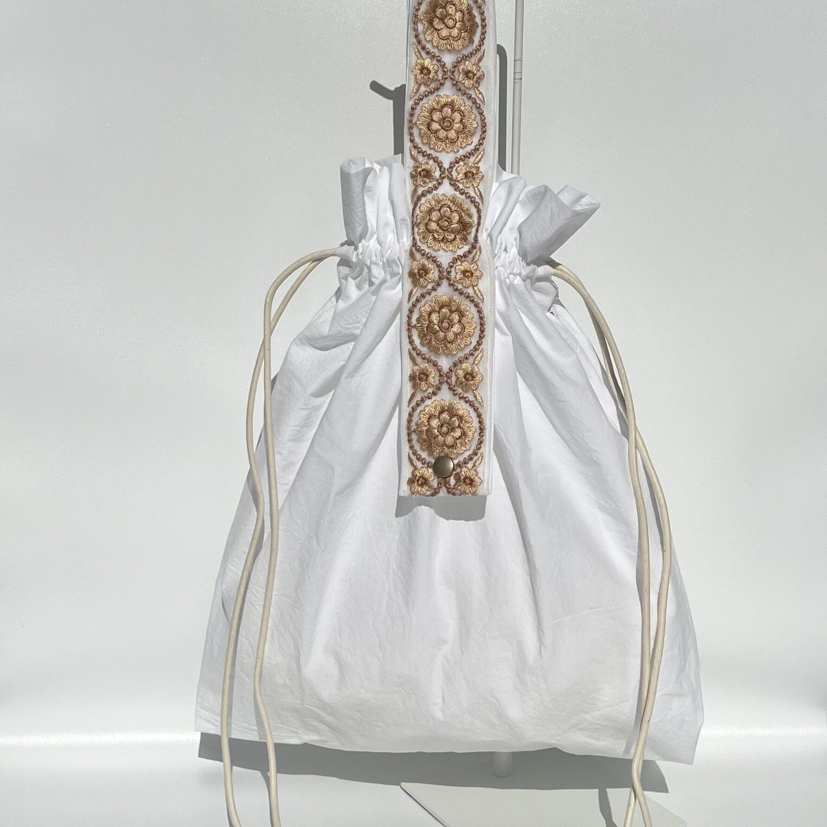 jpgoodbuy専用 whiteworkフランスアンティーク巾着バッグ*手刺繍 jpgoodbuy専用 whiteworkフランスアンティーク巾着バッグ*手刺繍
