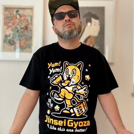 人生餃子ネコちゃんTシャツ
