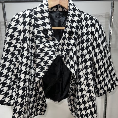 千鳥柄　ショートコート　ジャケット