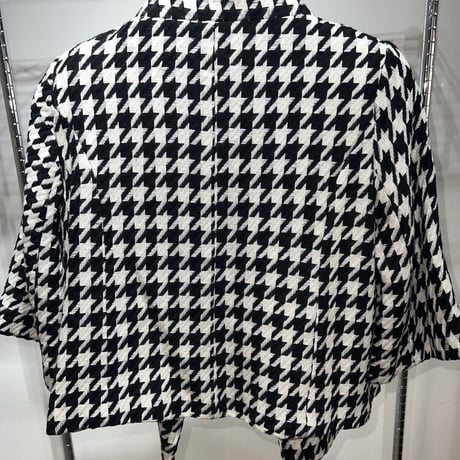 千鳥柄　ショートコート　ジャケット