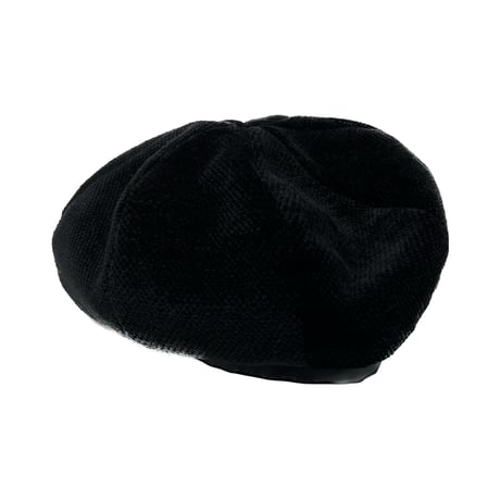 黒ハンチング帽子