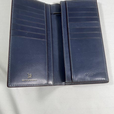 COACH  ネイビー長財布