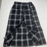 ロングスカート　黒白チェック