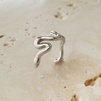 【即売品】Lip ring, Ear cuff：Serpent / Silver
