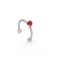 【即売品】Lip ring : A drop of blood / Silver