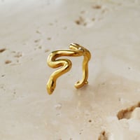 【即売品】Lip ring, Ear cuff：Serpent / Gold