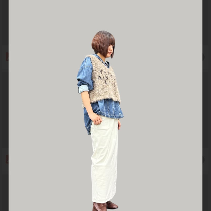 先行予約分『ayane（アヤン）』ロゴ入りダンスヤーンニットベスト