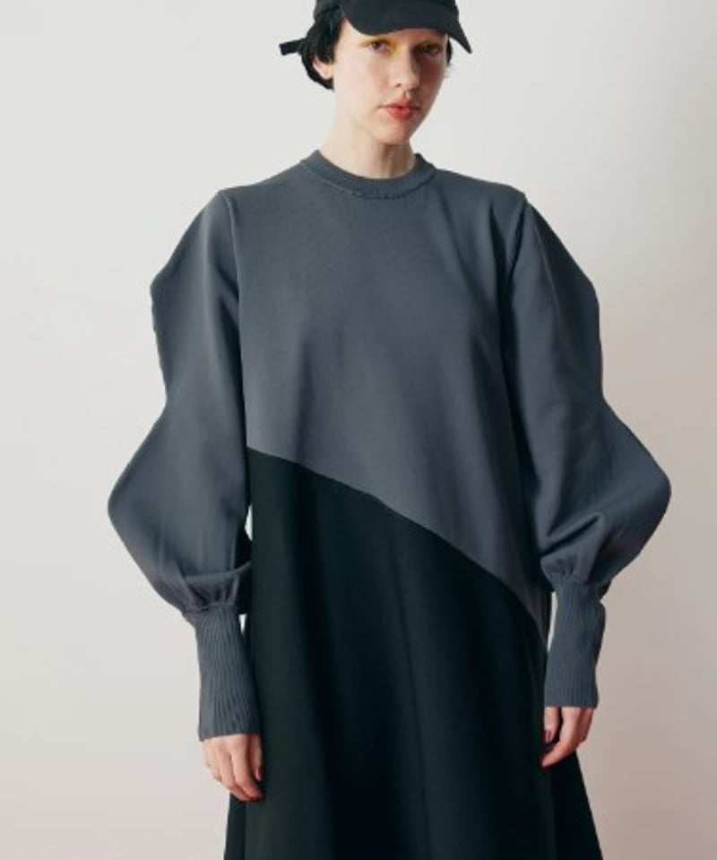 NEW】ヘリンドットサイ（HeRIN．CYE）/Asymmetry hem knit dress-