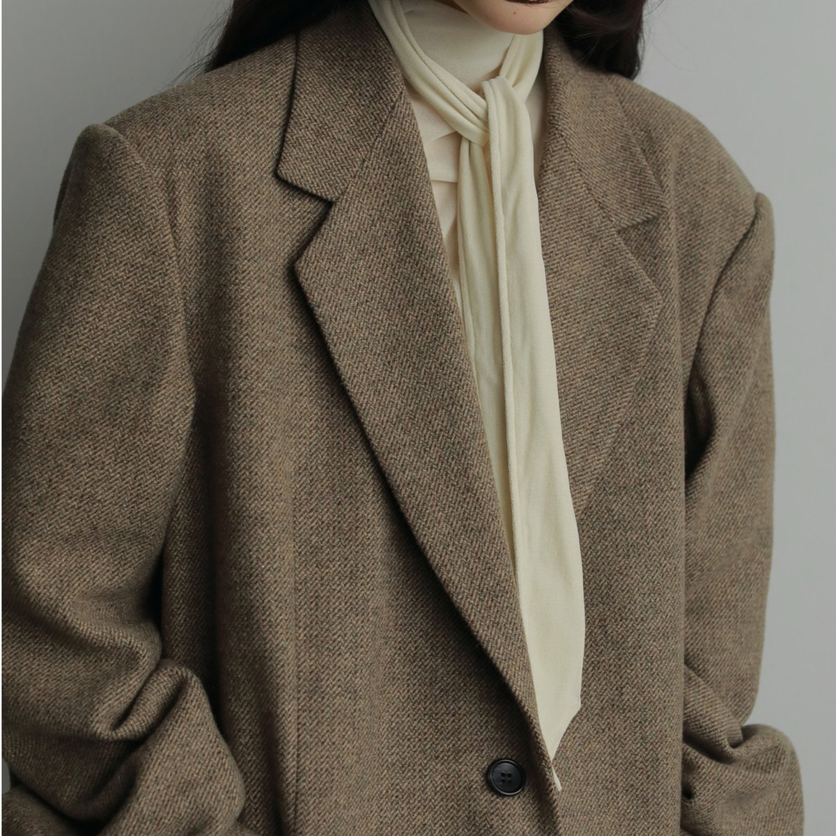 anuke herringbone wool jacket アンヌークジャケット anuke (アンヌーク)』Herringbone Wool Jacket | ルルドオンラ