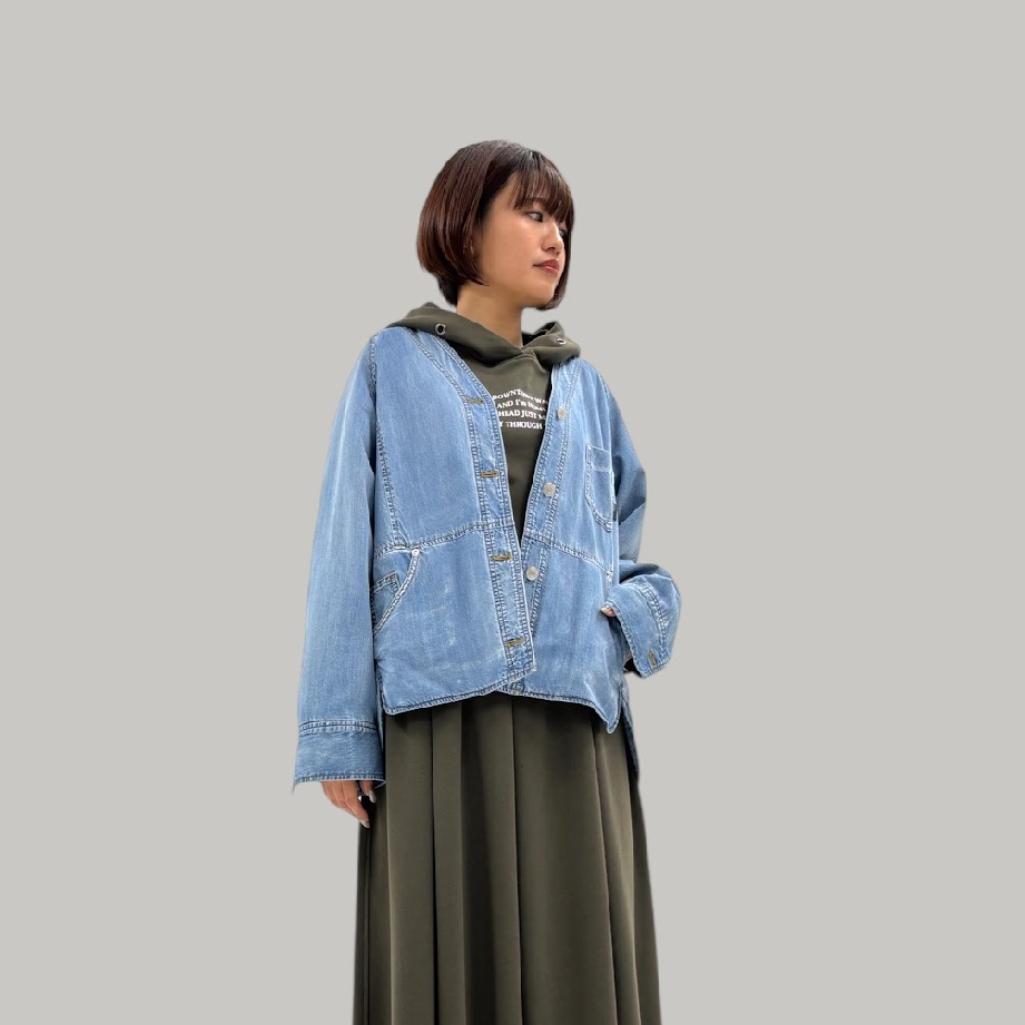 先行予約分『ayane（アヤン）』裏キルトダンガリージャケット 855706