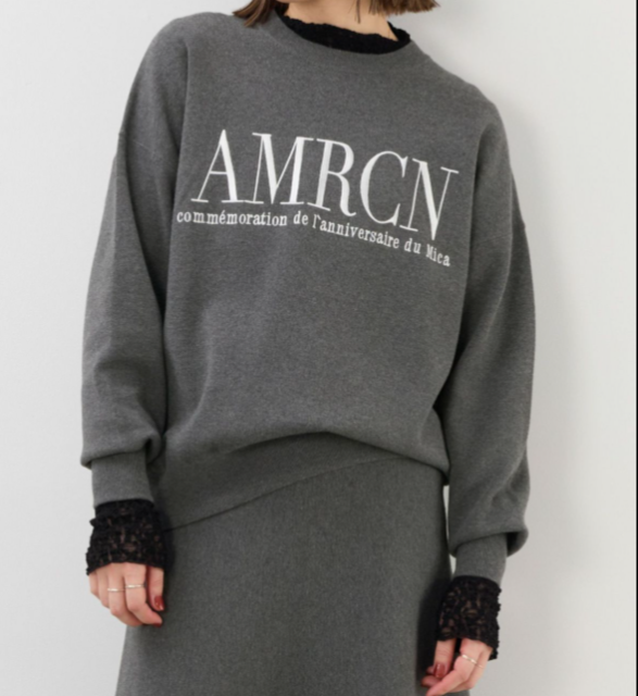 AMERICANA×MICA&DEAL』 15th ANNIVERSARYロゴ刺繍スムース