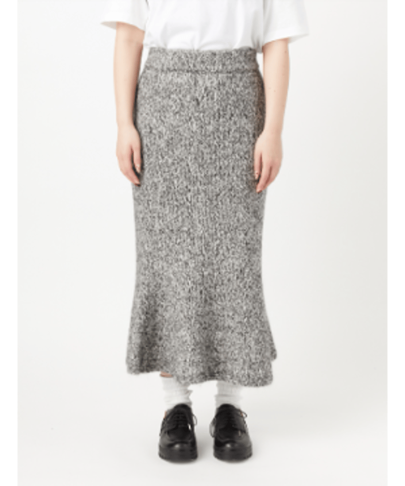 COOHEM(コーヘン）』SILK MOHAIR MELANGE KNIT SKIRT |